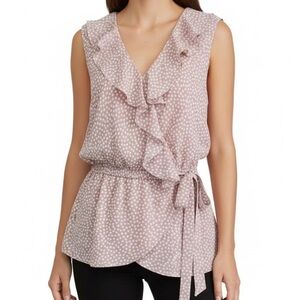 Max Studio Polka Dot Sleeveless Blouse
